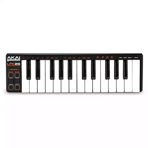 AKAI Professional LPK25 - USB MIDI Keyboard controller with 25 Velocity-Sensitive Synth Action Keys for Laptops (Mac & PC), Editing Software included